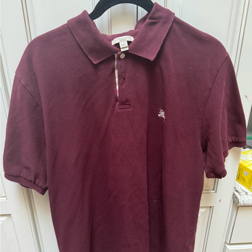 Burberry Deep Burgundy Polo Shirt